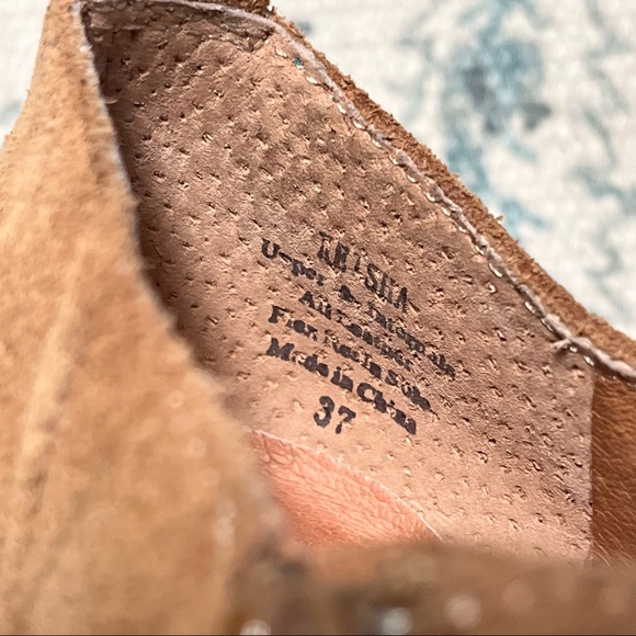 Wittner Tan Leather Suede Heeled Booties - Picture 9 of 11